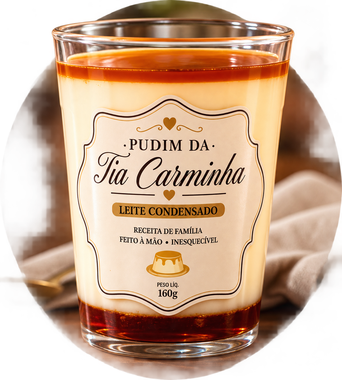 Pote de Pudim da Tia Carminha